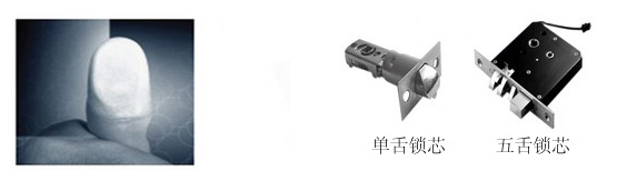 指紋，鎖芯