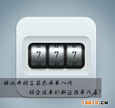 錫紙開鎖工具已升第八代 鎖企技術創新還在第幾層？