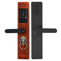 進口原木精雕智能鎖